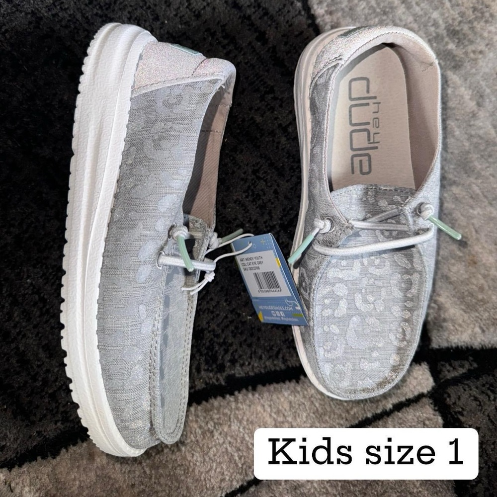 Hey Dude Kids Shoes - Silver